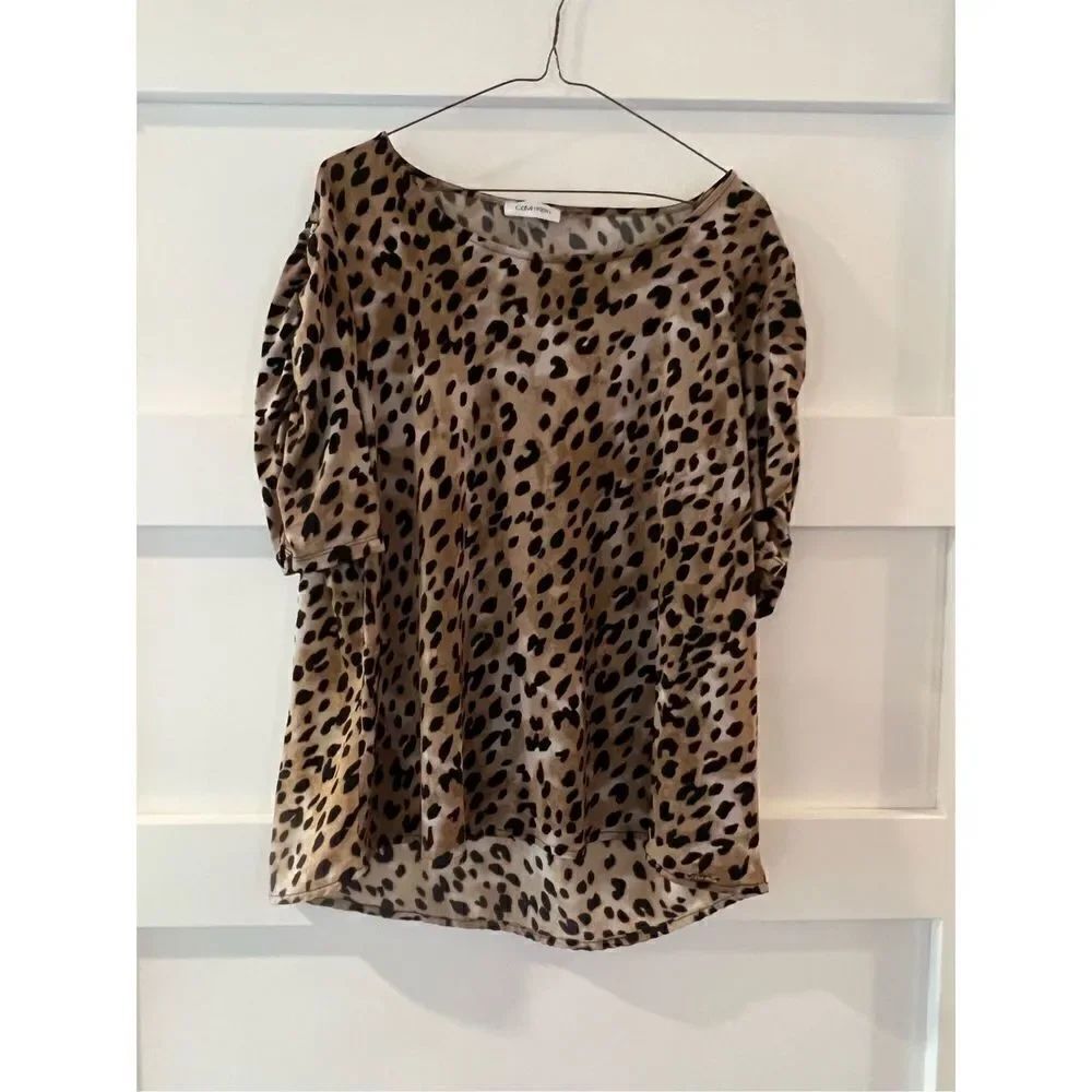 New Calvin Klein Leopard print blouse